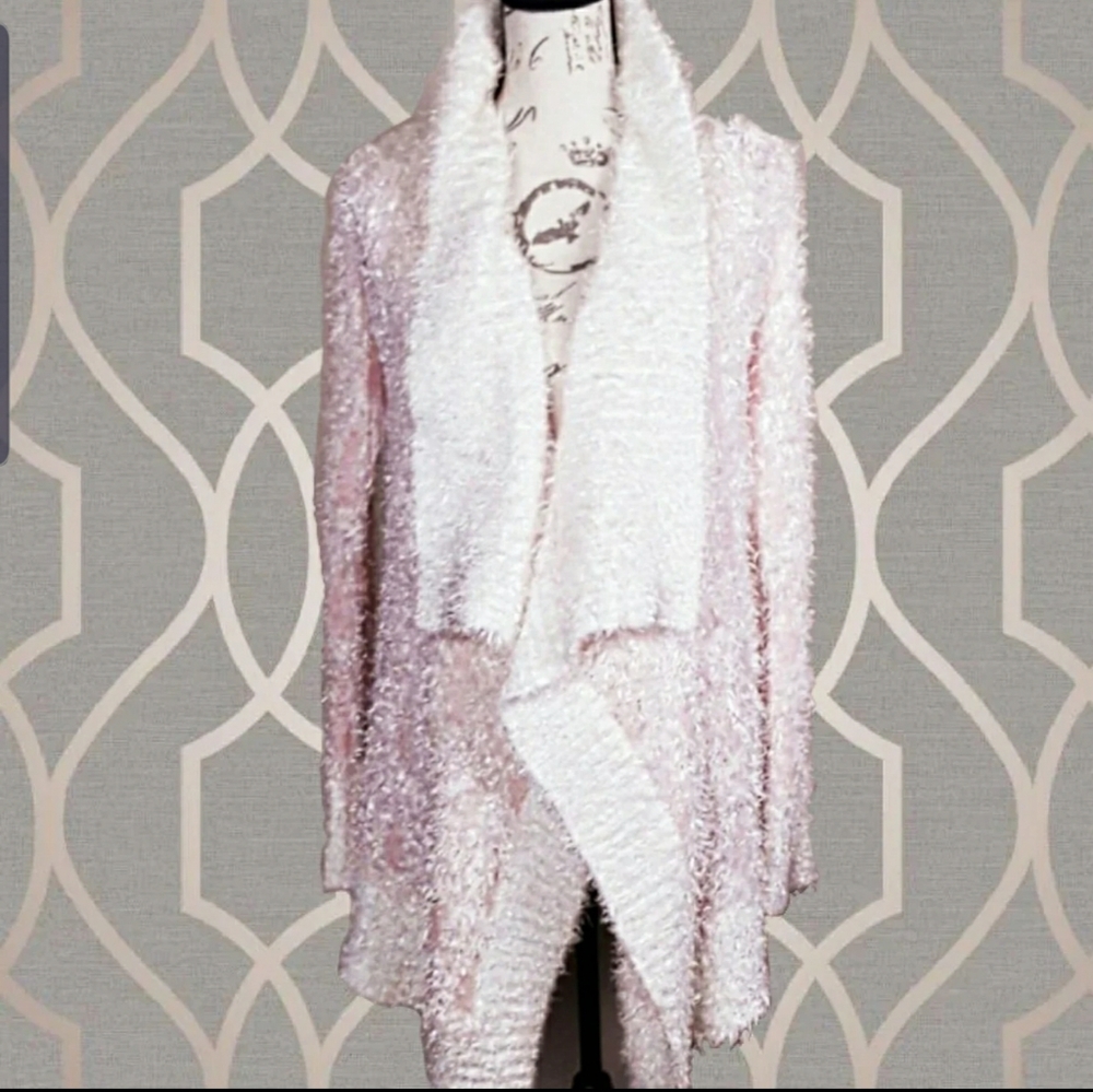 Anthropologie Fuzzy Knit Waterfall Cardigan